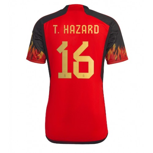 Belgium Thorgan Hazard #16 Replica Home Shirt World Cup 2022 Short Sleeve
